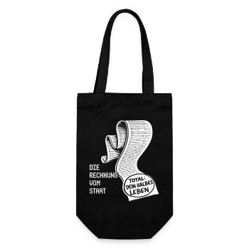The bill from the state. Taxes Humor - Gift Bag for Bottles - black - Front