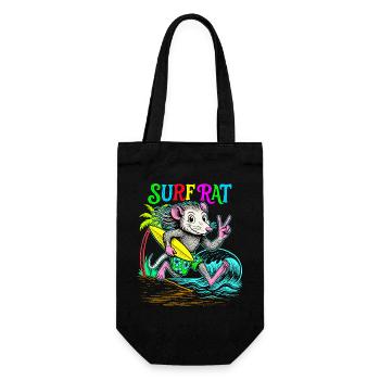 Surf Rat Surfing  - Gift Bag for Bottles - black - Front