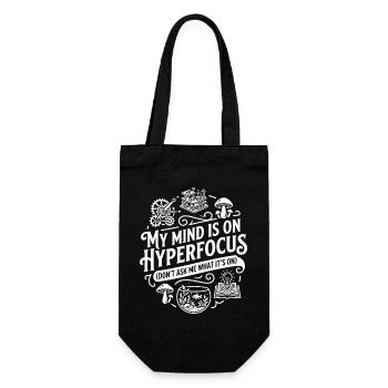 My Mind Is On Hyperfocus ADHD Humor - Sac à bouteille - noir - Devant