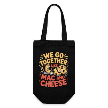 Mac and Cheese Best Friends Couple Design - Gift Bag for Bottles - black - Front