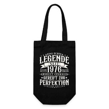 Jahrgang 1976 geboren Legenden Geburtstag Geschenk - Geschenkbeutel für Flaschen - Schwarz - Vorne