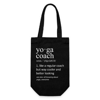 Art de définition du dictionnaire drôle du coach de yoga - Sac à bouteille - noir - Devant