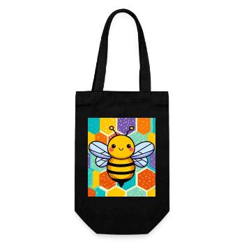 bee - Gift Bag for Bottles - black - Front
