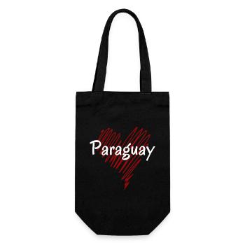 I love Paraguay, heart Paraguay - Gift Bag for Bottles - black - Front