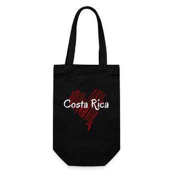 I love Costa Rica, heart of Costa Rica - Gift Bag for Bottles - black - Front