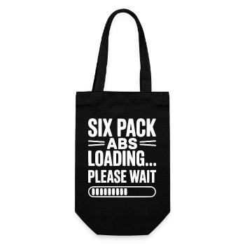Six Pack Abs Loading... Please Wait - Gift Bag for Bottles - black - Front