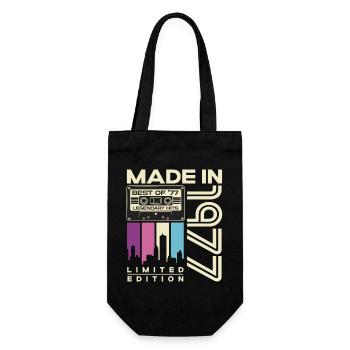 1977 Vintage Vintage Rétro Cadeau d’anniversaire - Sac à bouteille - noir - Devant