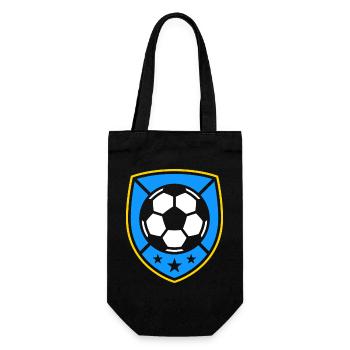 Blue Crest Soccer Ball Emblem - Gift Bag for Bottles - black - Front