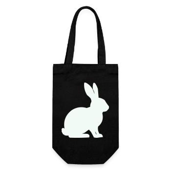 Bunny Silhouette Minimal - Sac à bouteille - noir - Devant