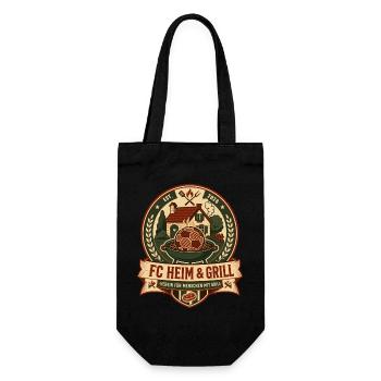 FC Heim & Grill - Geschenkbeutel für Flaschen - Schwarz - Vorne
