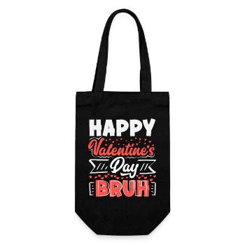 Retro Heart Valentine's Day Design Love - Gift Bag for Bottles - black - Front