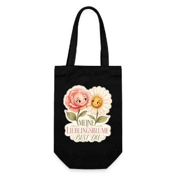 Ma fleur préférée, c’est toi - Sac à bouteille - noir - Devant