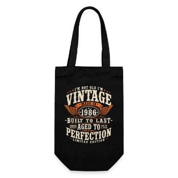 40e anniversaire 1986 cadeau vintage vintage - Sac à bouteille - noir - Devant