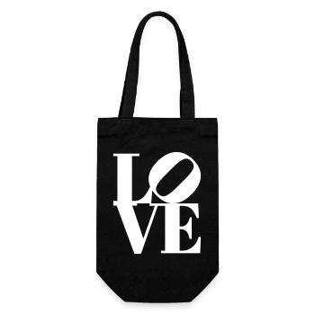 Love Iconic Pop Art Design Shirt - Gift Bag for Bottles - black - Front
