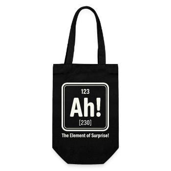 Element der Überraschung Ah! - Geschenkbeutel für Flaschen - Schwarz - Vorne