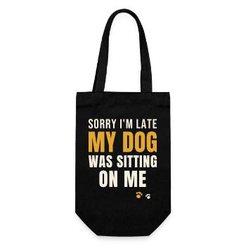 Sorry I'm Late My Dog Was Sitting On Me - Sac à bouteille - noir - Devant