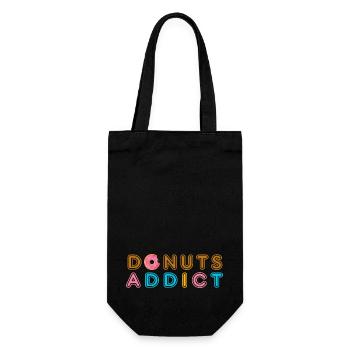 Donuts addict croc - Gift Bag for Bottles - black - Front