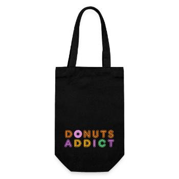 Donuts addict purple green - Sac à bouteille - noir - Devant