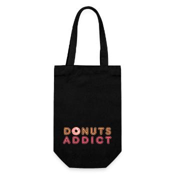 Donuts addict pink love - Sac à bouteille - noir - Devant
