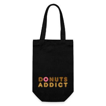 Donuts addict pink gold - Sac à bouteille - noir - Devant