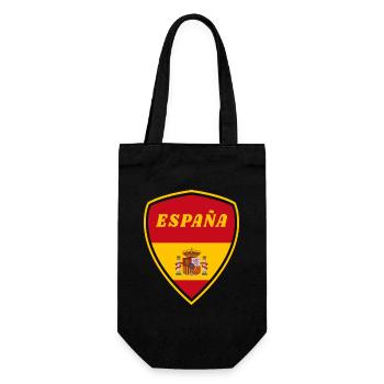 Spanien Wappen Flagge Geschenk - Geschenkbeutel für Flaschen - Schwarz - Vorne