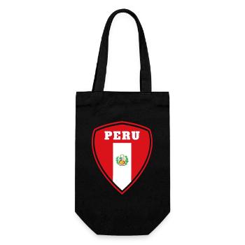 Peru Coat of Arms / Gift South America Flag Lima - Gift Bag for Bottles - black - Front