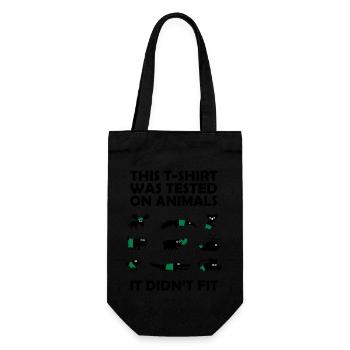 T-SHIRT tested on Animals - Didn't Fit - Gift Bag for Bottles - black - Front