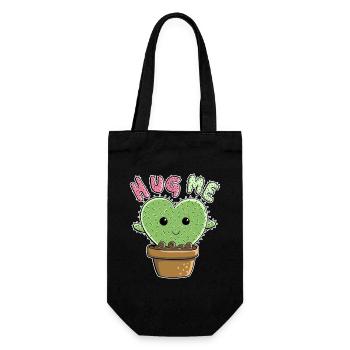 Kawaii Hug Me Cactus I Katus Funshirt Manga - Sac à bouteille - noir - Devant