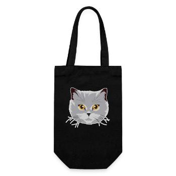Wunderschöne Britisch Kurzhaar Katze BKH Geschenk - Geschenkbeutel für Flaschen - Schwarz - Vorne