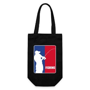 Perfekter Angler - Fishing - Angler Geschenk - Geschenkbeutel für Flaschen - Schwarz - Vorne