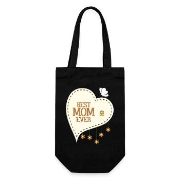 Best Mom Ever - Gift Bag for Bottles - black - Front