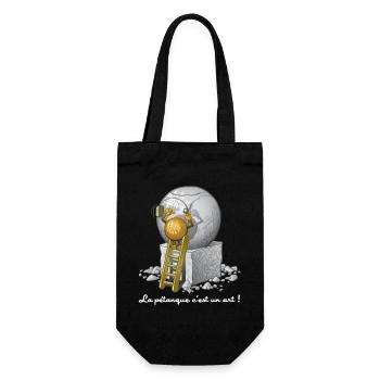 Art et pétanque - Sac à bouteille - noir - Devant