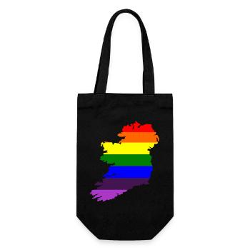 Gay Pride Ireland Irish Rainbow Flag - Gift Bag for Bottles - black - Front