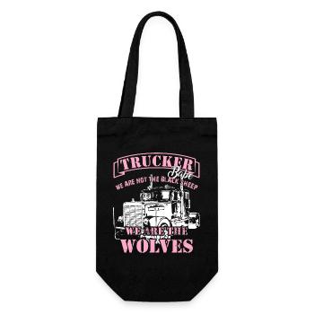 Proud truck driver Trucker Babe Brummi truck - Gift Bag for Bottles - black - Front