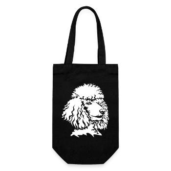 Pudel Kopf "Black Edition" - Geschenkbeutel für Flaschen - Schwarz - Vorne