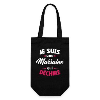 Je Suis Une Marraine Qui Déchire - Sac à bouteille - noir - Devant