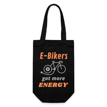 E biker and electric bike ride e bike cyclist - Gift Bag for Bottles - black - Front