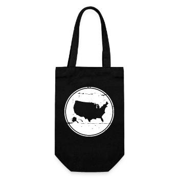 USA Map Vintage American - Gift Bag for Bottles - black - Front