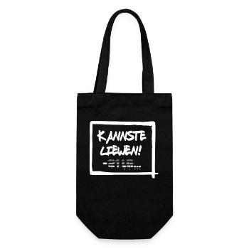 Kannste liewen! - Geschenkbeutel für Flaschen - Schwarz - Vorne