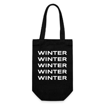Winter - Kalte Winterzeit - Geschenkbeutel für Flaschen - Schwarz - Vorne
