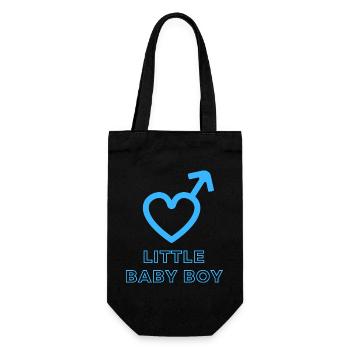 Baby Announcement Pregnancy - Boy - Surprise - Gift Bag for Bottles - black - Front