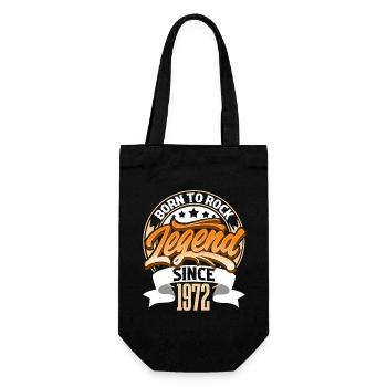 1972 Geburtsjahr Geburtstag Legende Born To Rock - Geschenkbeutel für Flaschen - Schwarz - Vorne