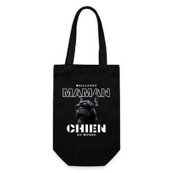 Maman Chien au Monde Bulldog - Sac à bouteille - noir - Devant