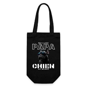 Meilleur Papa Chien Au Monde - Sac à bouteille - noir - Devant