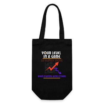 Level Up Solo, Play With Others - Gift Bag for Bottles - black - Front