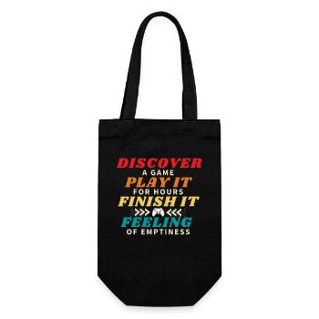 Entdecken Sie ein Spiel und beenden Sie es - Geschenkbeutel für Flaschen - Schwarz - Vorne