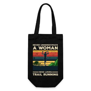 Trail Runner Running Jogging Jogger I Gift - Gift Bag for Bottles - black - Front