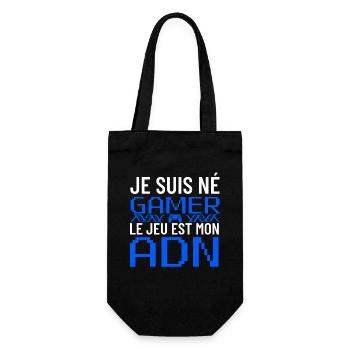 Je Suis Né Gamer ADN - Gift Bag for Bottles - black - Front