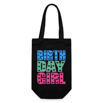 fille d’anniversaire - Sac à bouteille - noir - Devant