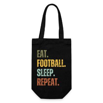 EAT FOOTBALL SLEEP REPEAT - Gift Bag for Bottles - black - Front